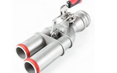 Abgasendrohradapter mit Mechanik und Silikondichtung  Fertigung