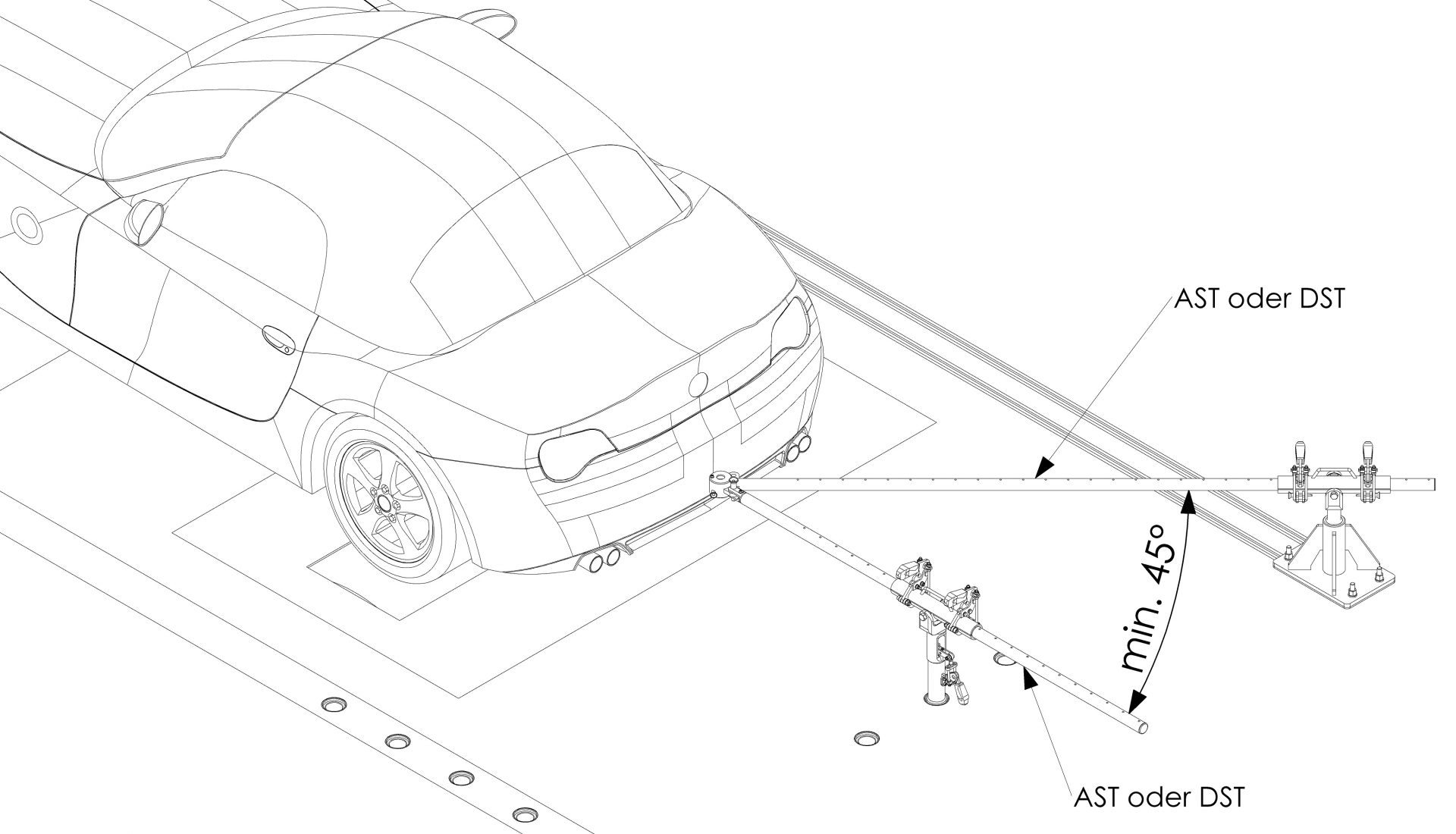Anhängerkupplung-Stange AST | Fahrzeugfixierung | Bleyer GmbH